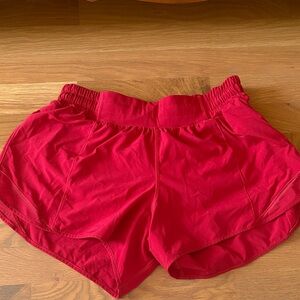 Red Lululemon Shorts size 8